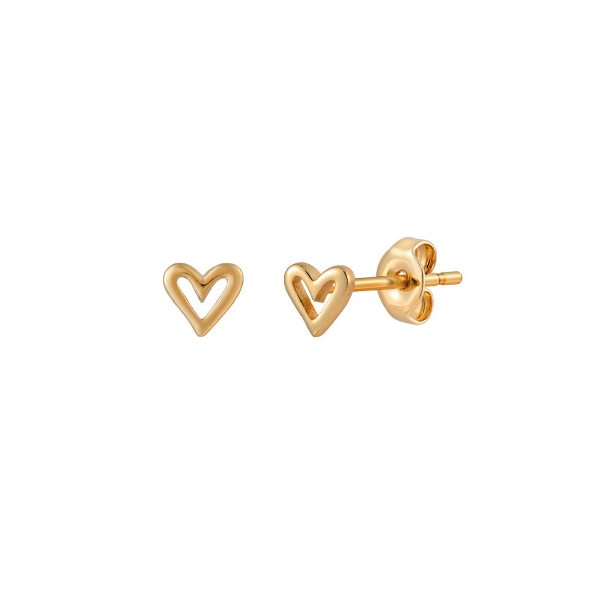 Classic Open Heart Stud Earrings