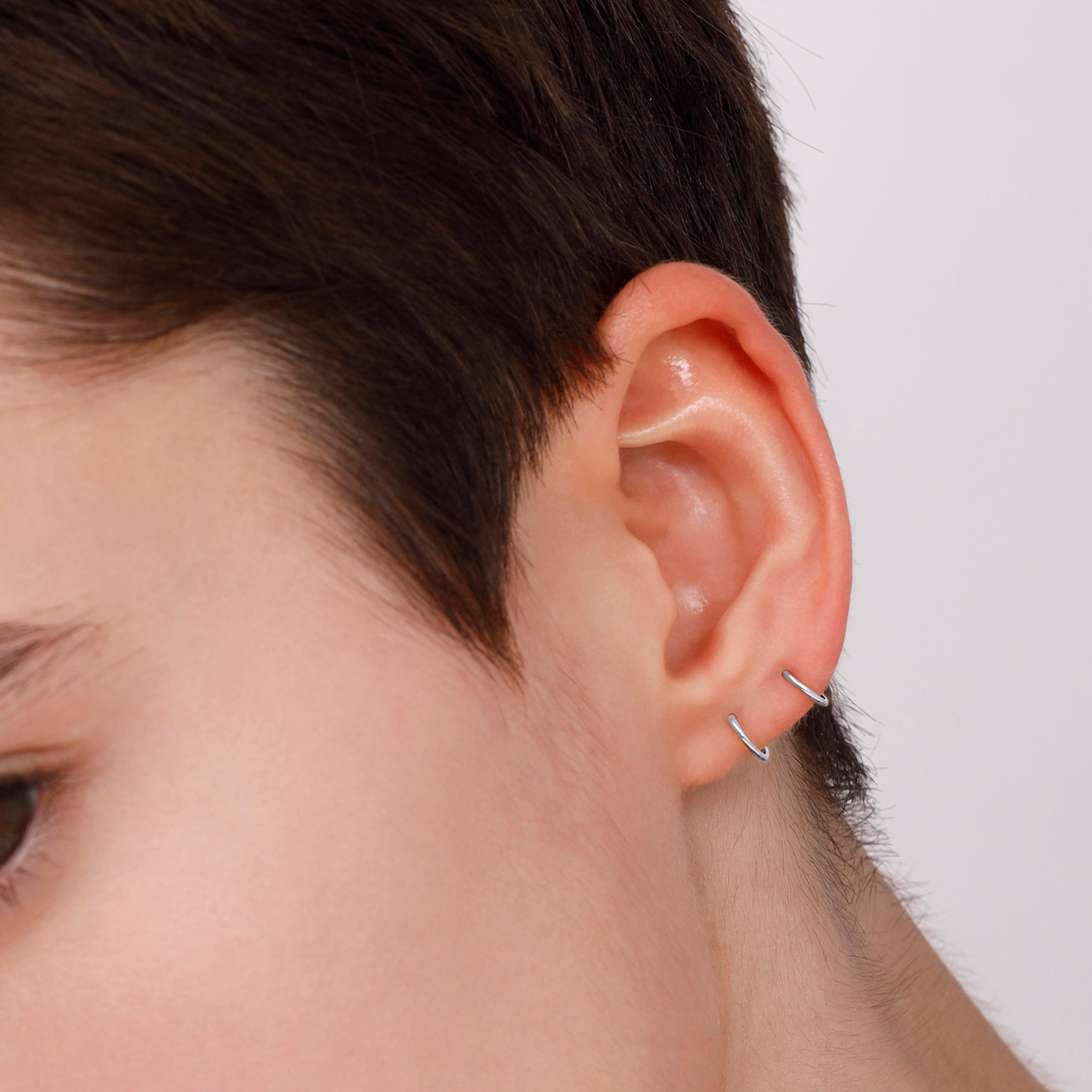 Earlobe hugging hoops fashion