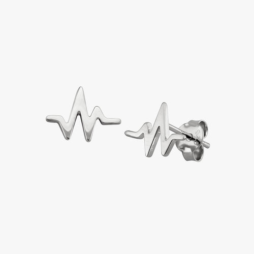 Heart Beat Stud Earrings