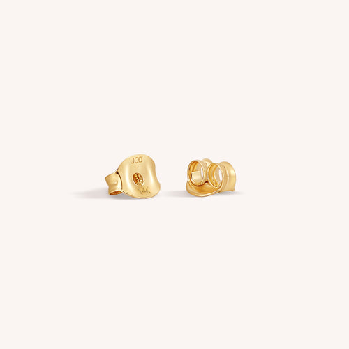 X Shaped Stud Earrings in Solid Gold - Tales In Gold