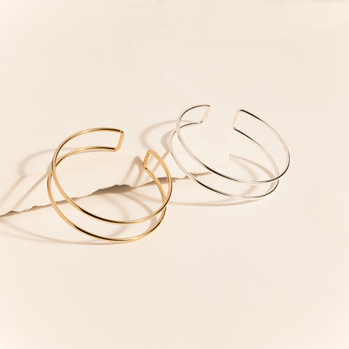 Dreamy Double Band Cuff Bangle