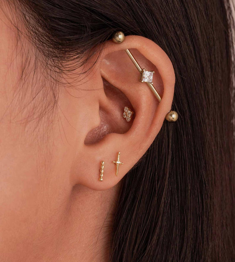 Solid Gold Piercing Jewelry