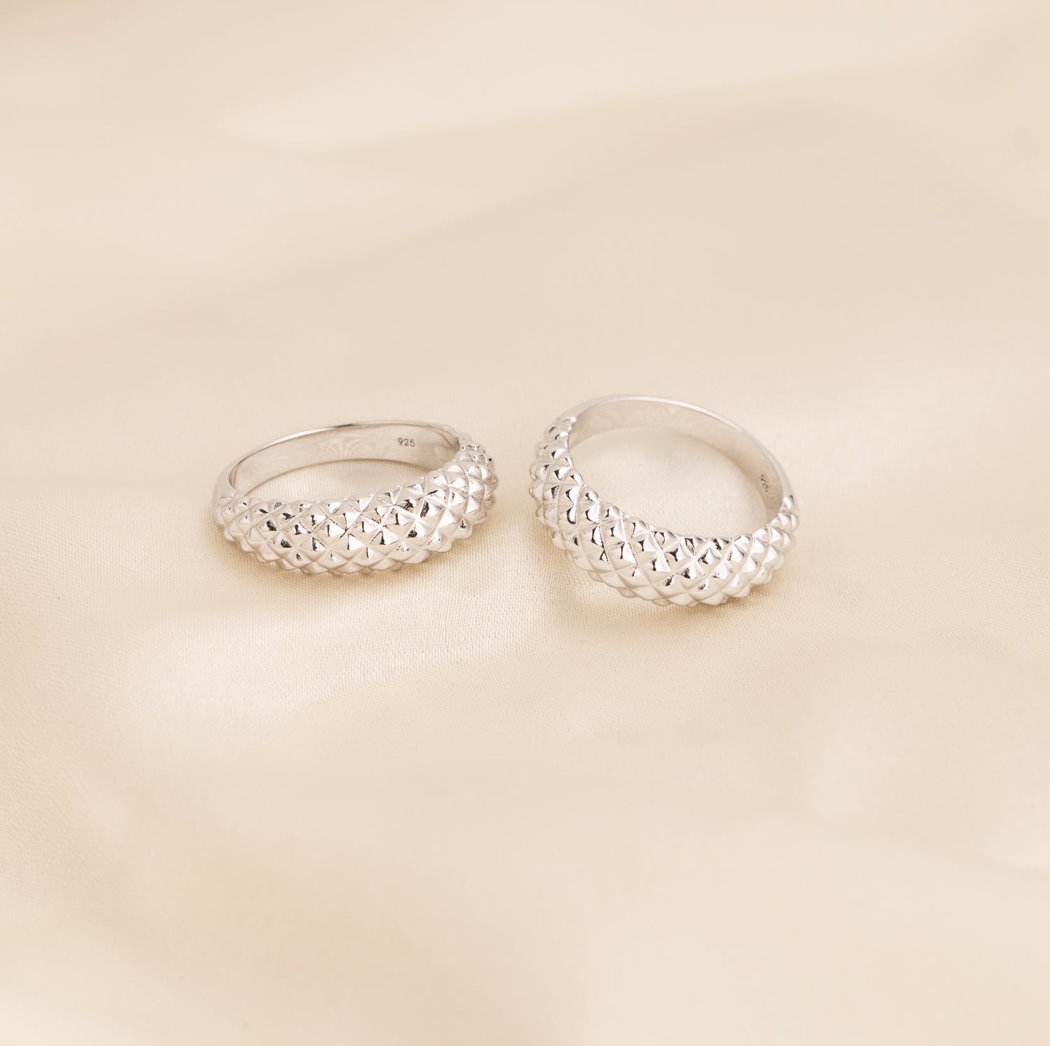 Stunning Spiky Romantic Rings : Valentine Ring Set