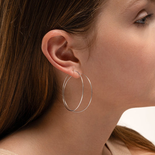 Large Endless Hoop Earrings