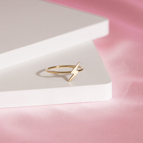 Gold Lightning Bolt Ring