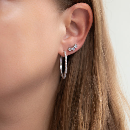 Pave Big Hoop Earrings