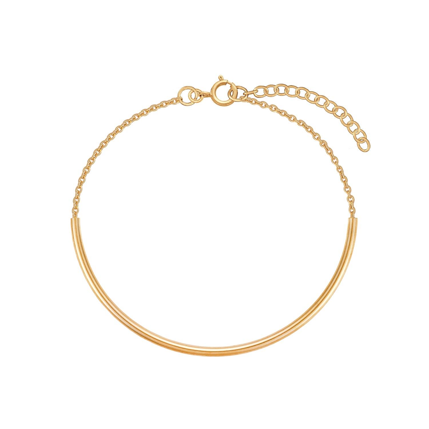 Golden Curved Bar Bracelet