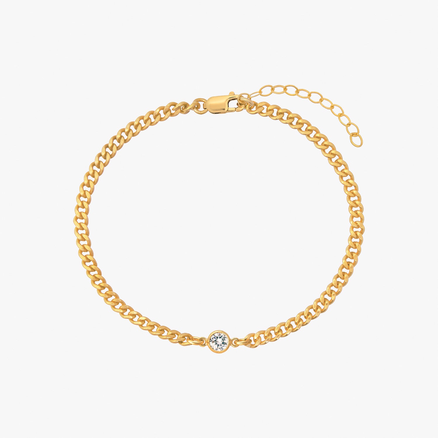 Curb Chain Bezel Bracelet