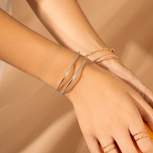 Dreamy Double Band Cuff Bangle