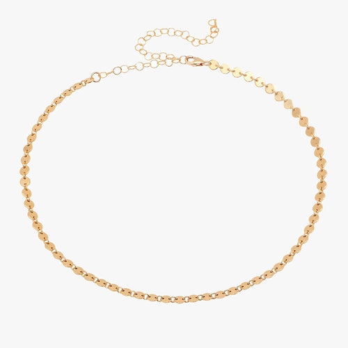 Coin Disc Choker Necklace