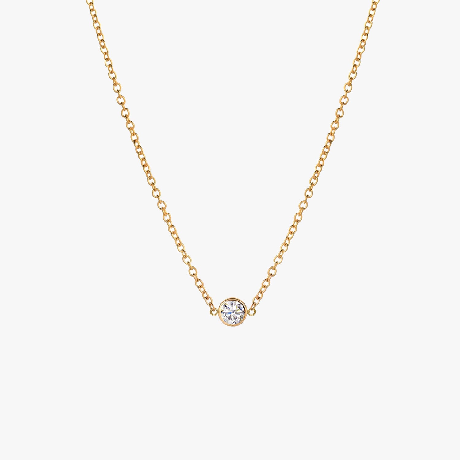 Minimal Dainty Sparkly Bezel Choker