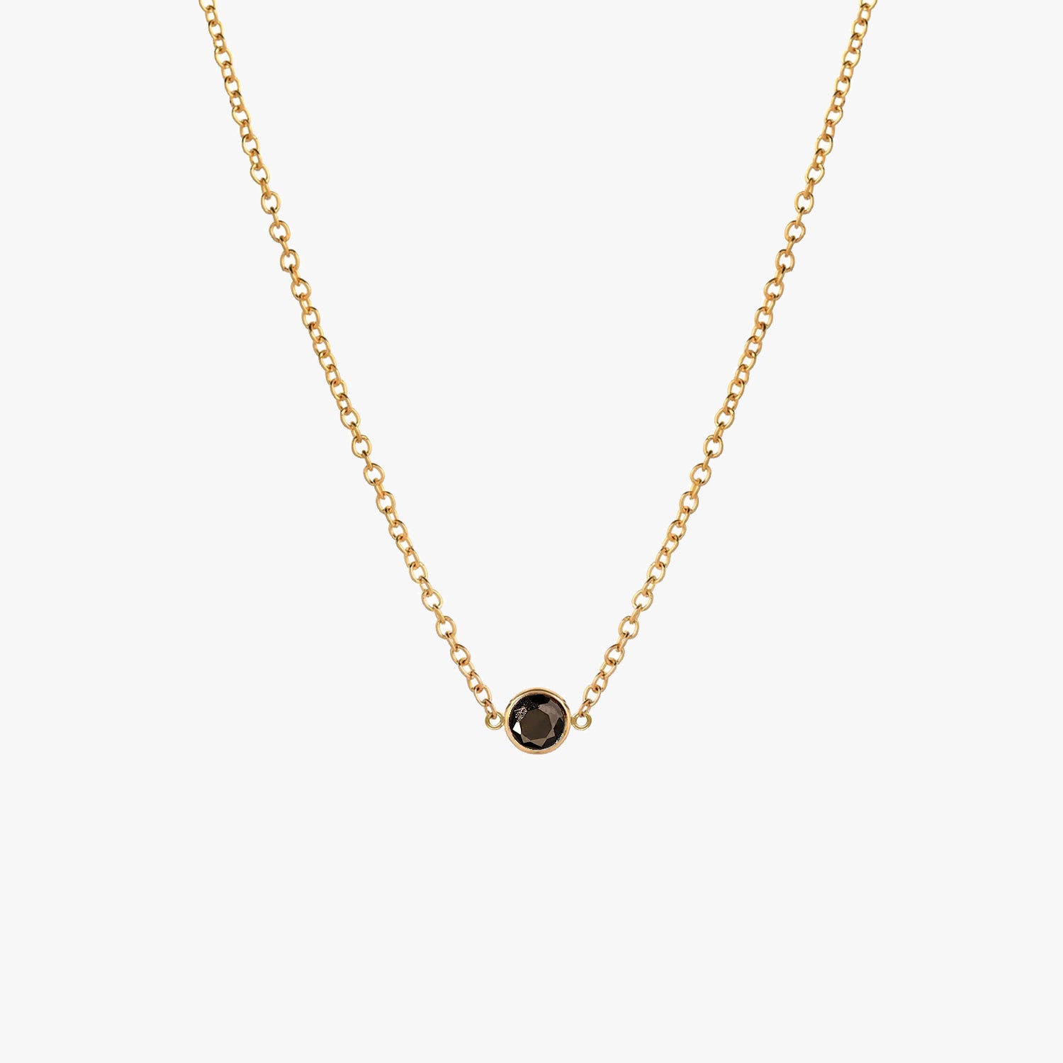 Minimal Dainty Black Bezel Choker