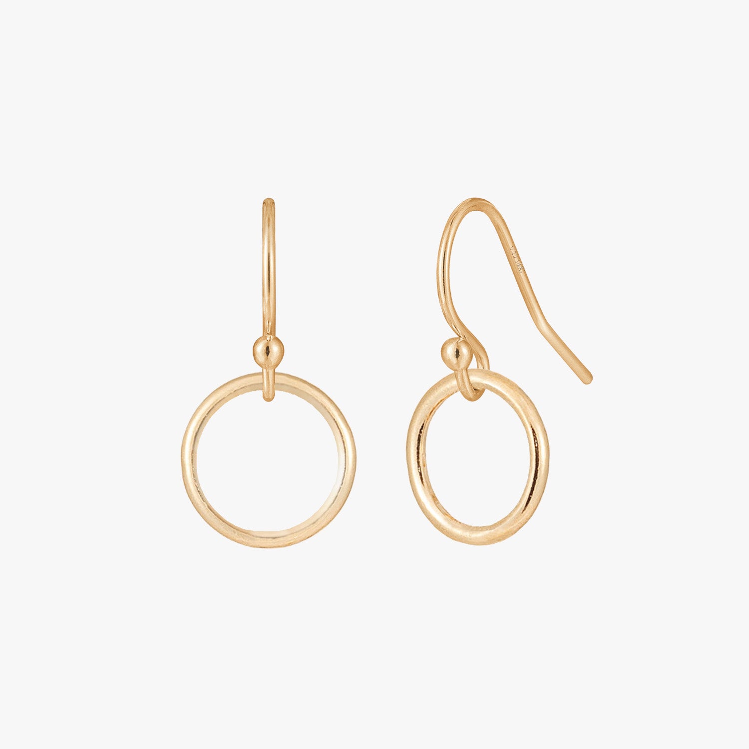 Small Circle Drop Earrings