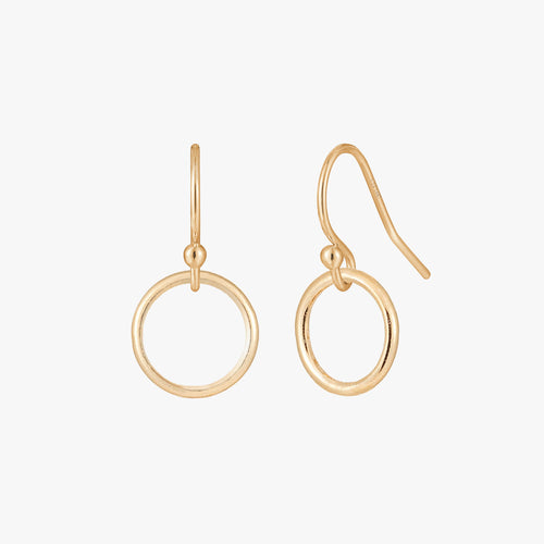 Small Circle Drop Earrings