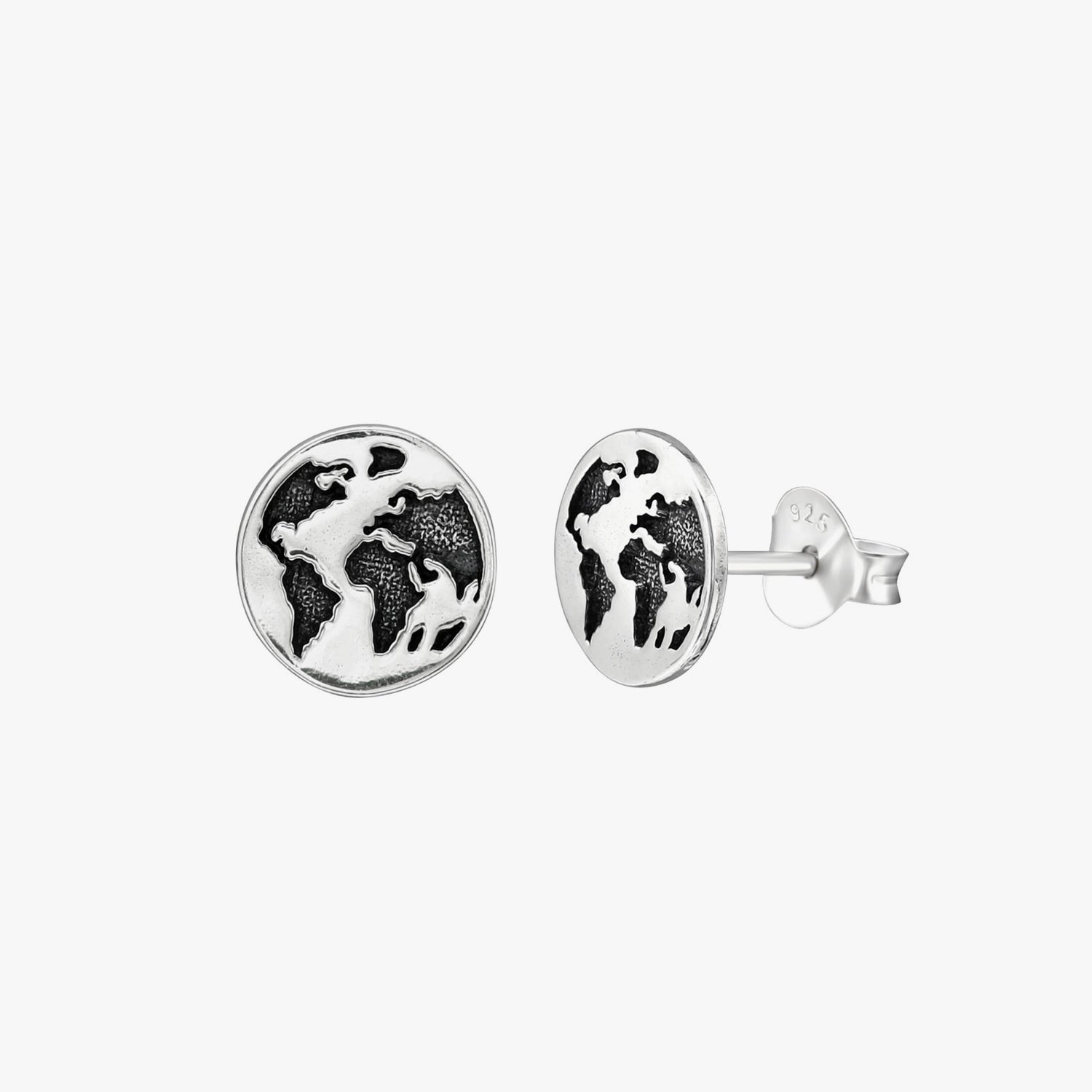 World Map Stud Earrings