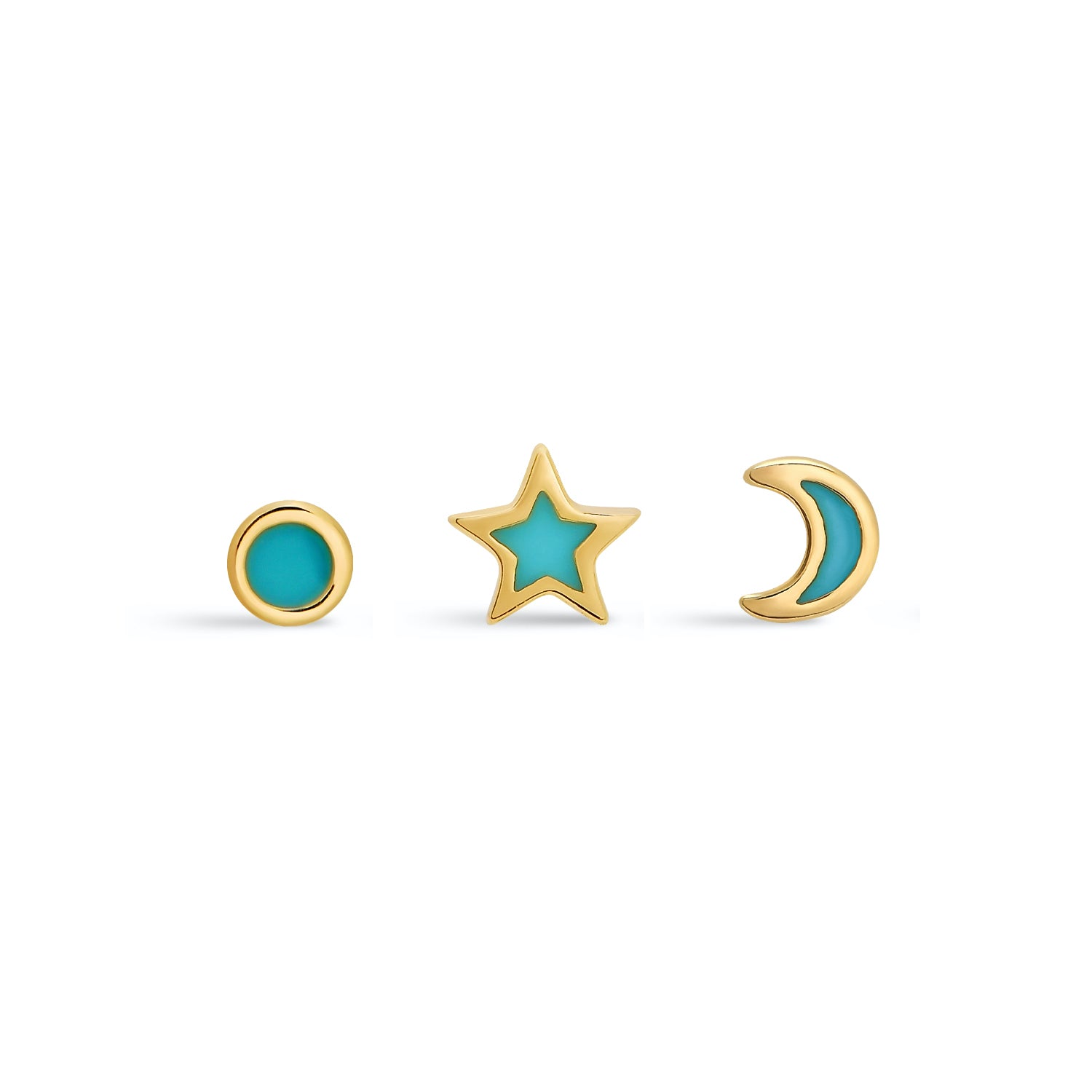 J&CO Jewellery Chic Circle Stud Earrings