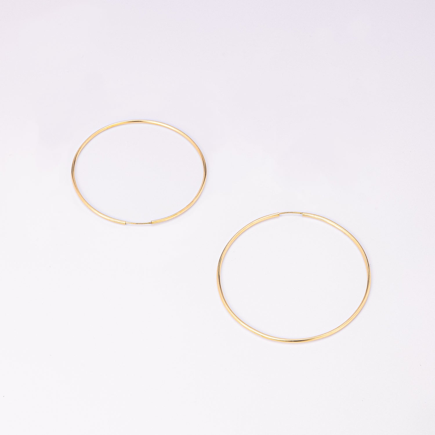 14k Yellow Gold 50mm/2.0 inch) Large Crossover Intertwined store Hoop Earrings