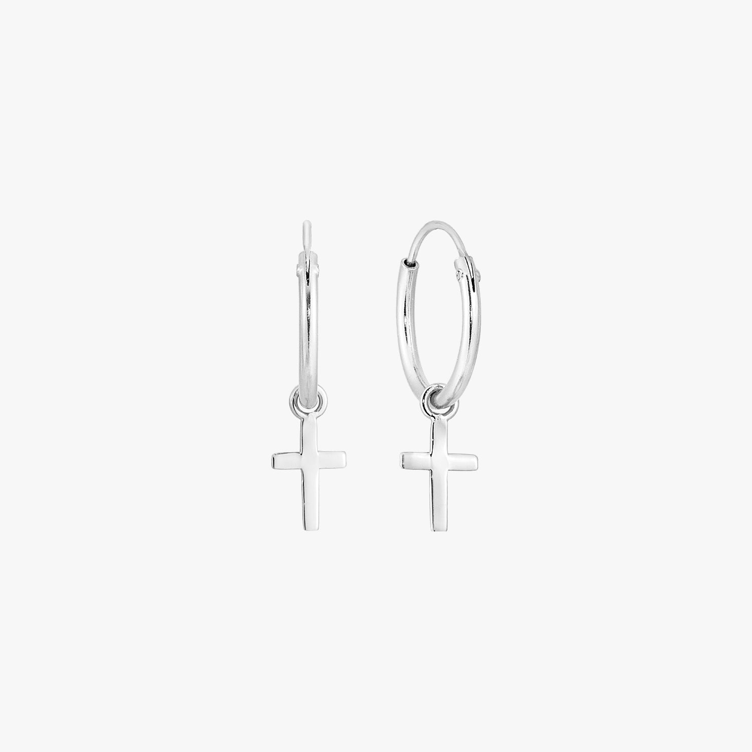 Cross Earrings - Cross Hoop Earrings - Charm Hoop Earrings - Hoop with Cross - Dainty Hoop outlet Earrings - Religious Gift