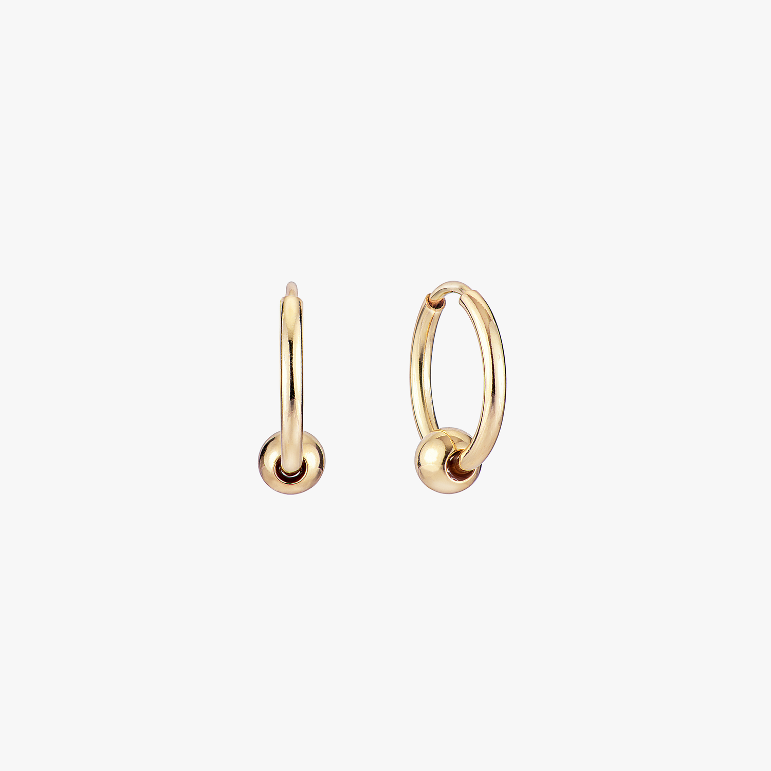 Sole Ball Hoop Earrings