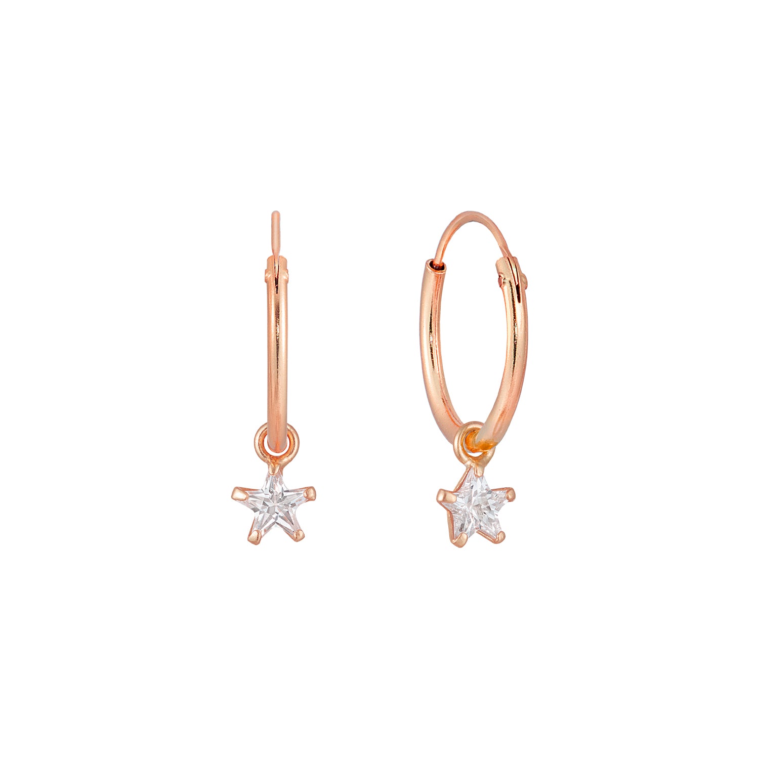 Sparkle Star Hoop Earrings – J&CO Jewellery