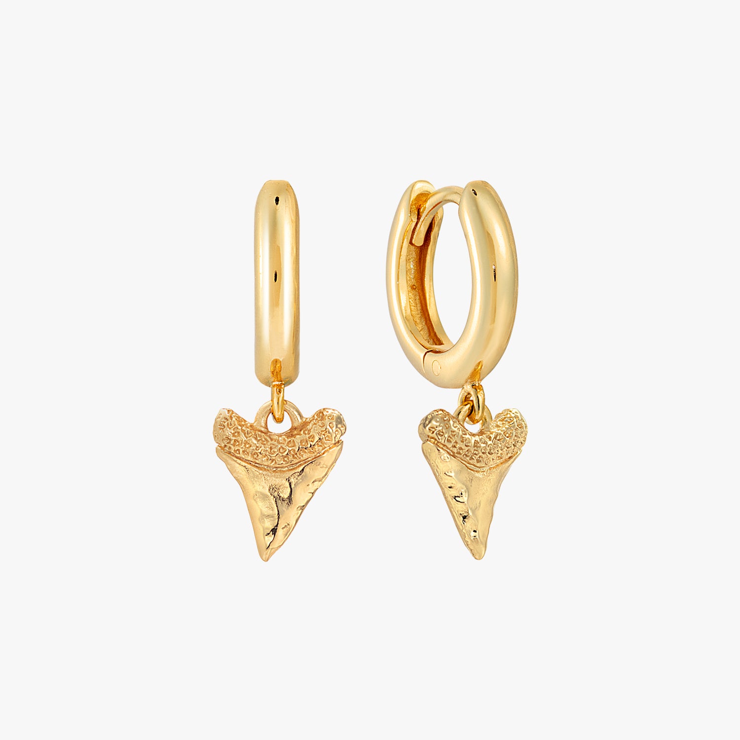 Shark Tooth Hoop Earrings