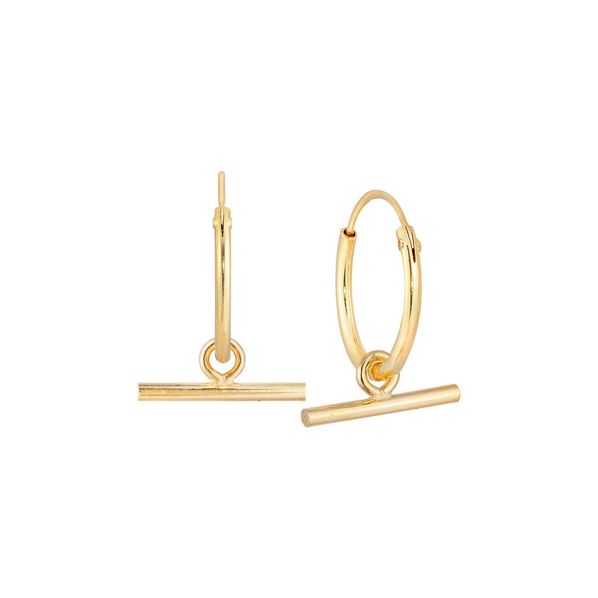 T Bar Hoop Earrings – J&CO Jewellery