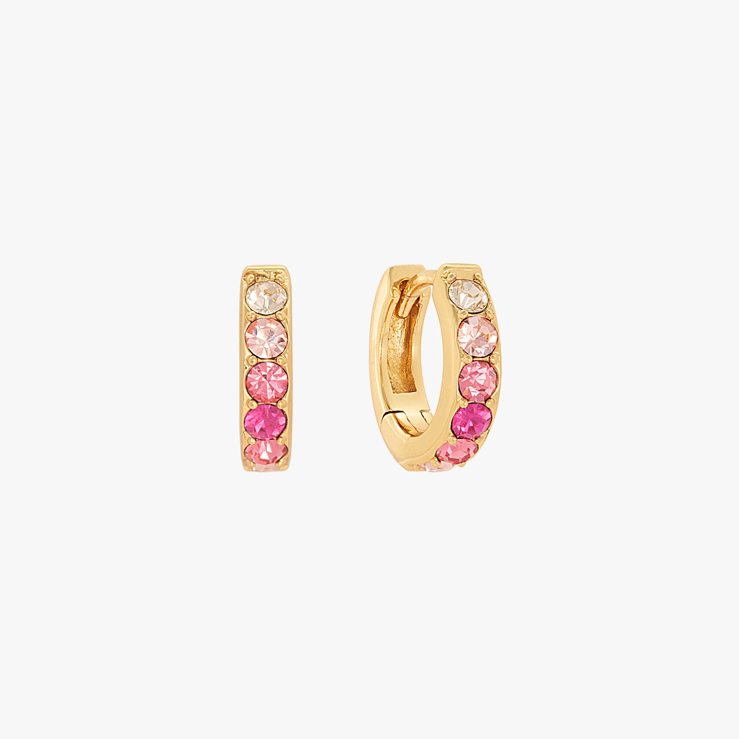 Pink Ombre Hoop Earrings