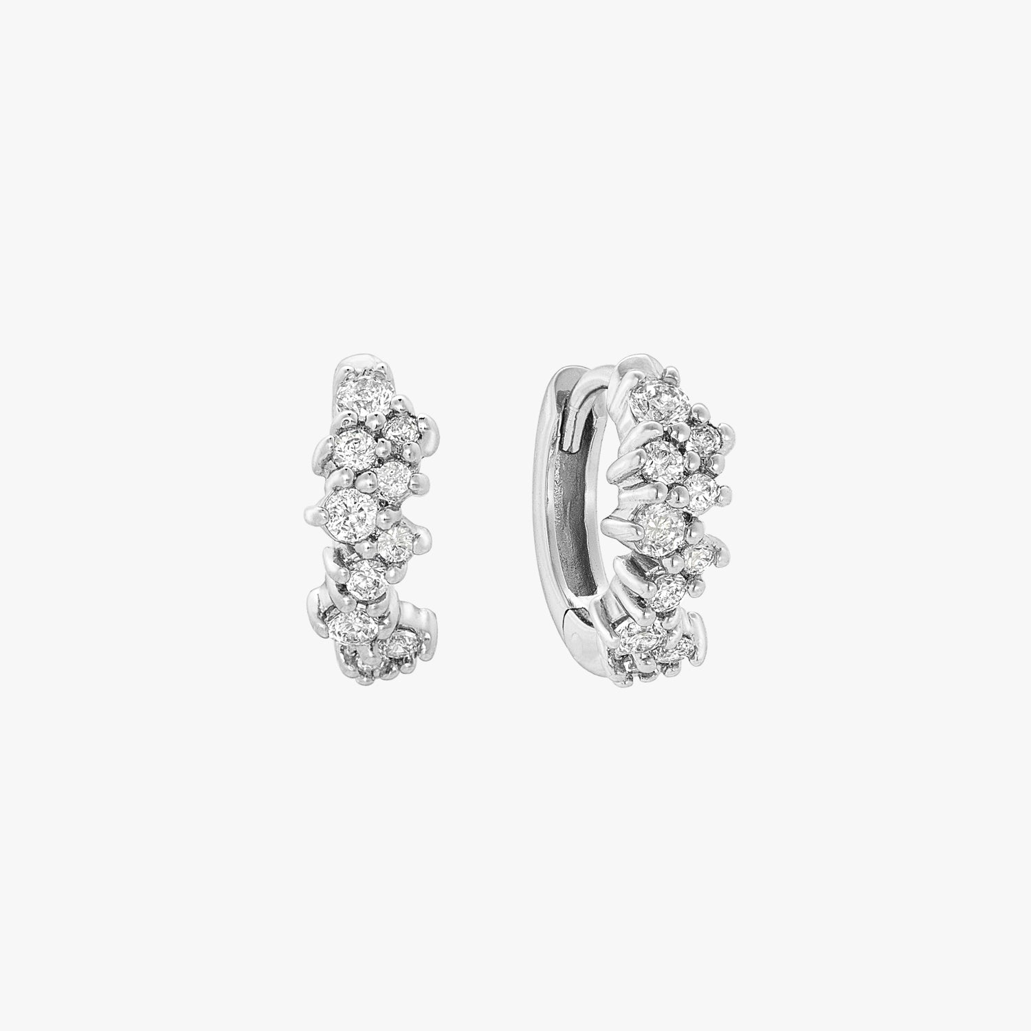 Diamond shops encrusted hoop earrings