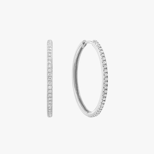 Pave Big Hoop Earrings