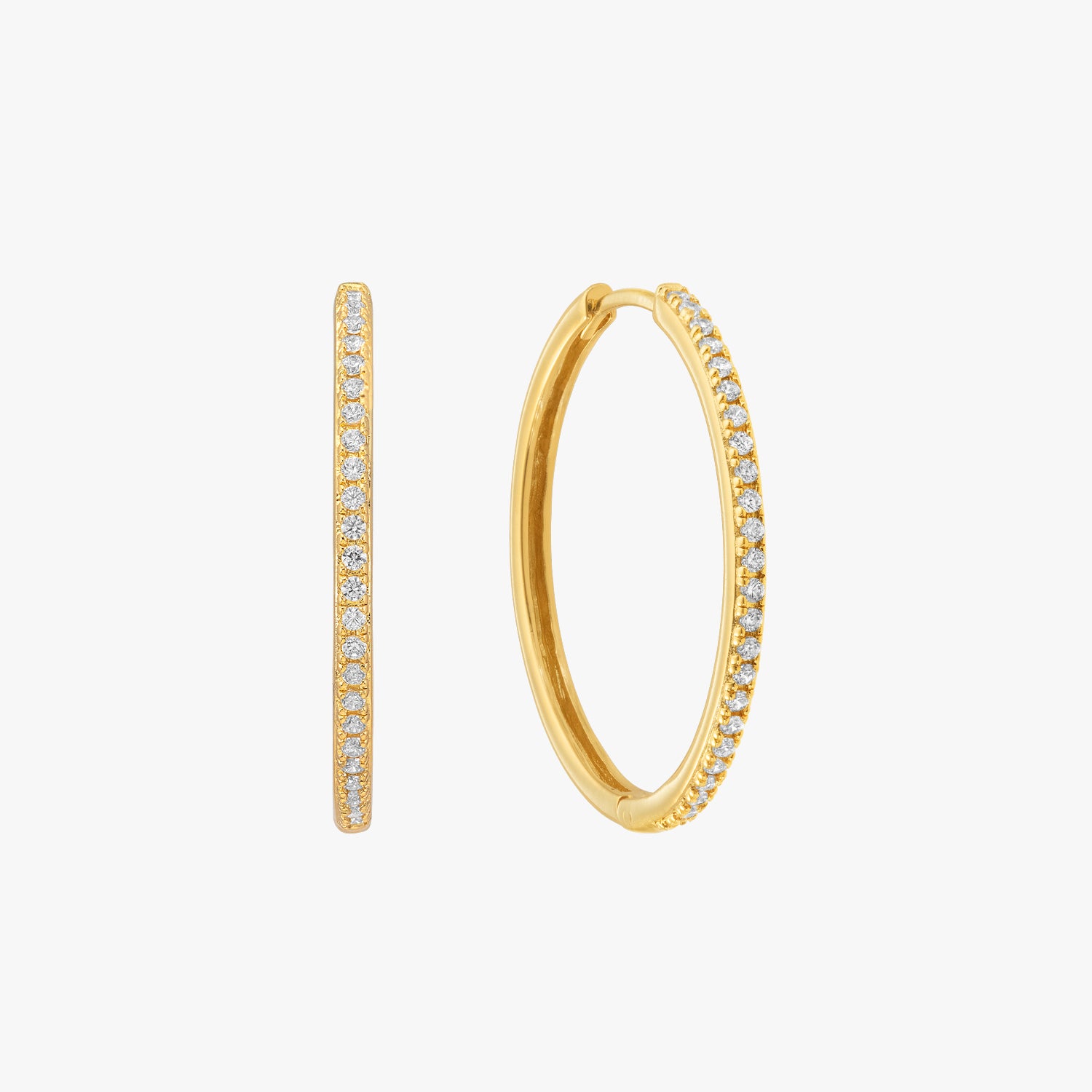 Pave Big Hoop Earrings