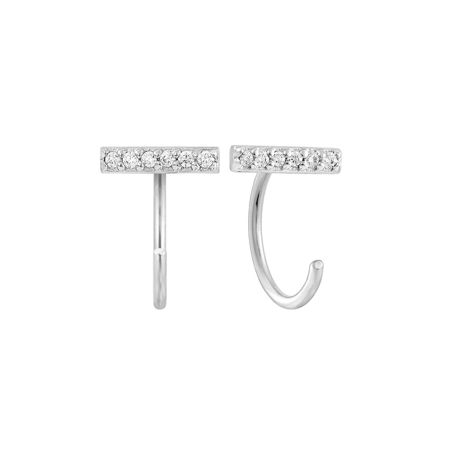 Pave Heart Hoop Earrings – J&CO Jewellery