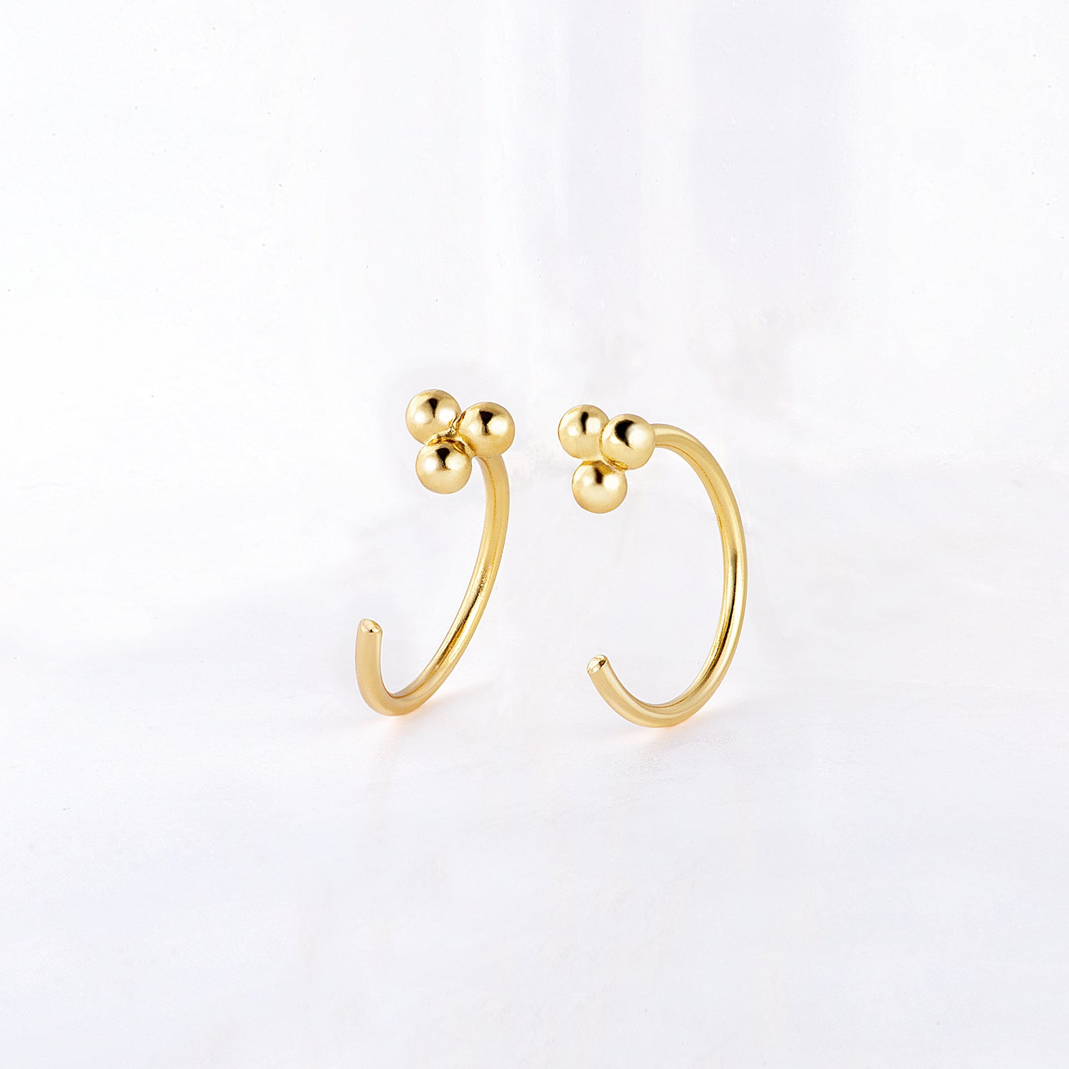 Trinity Ball Huggie Earrings – J&CO Jewellery