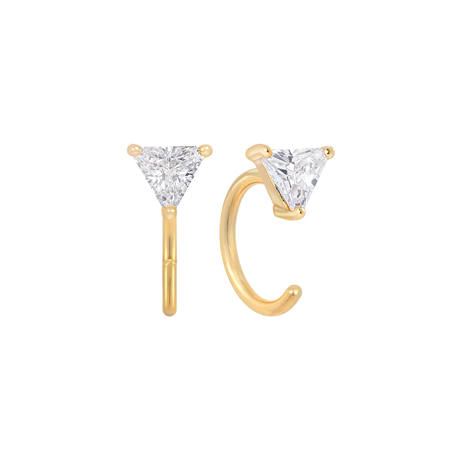 Sparkle Triangle Huggie Earrings – J&CO Jewellery