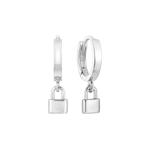 J&CO Jewellery Love Lock Charm Necklace Silver