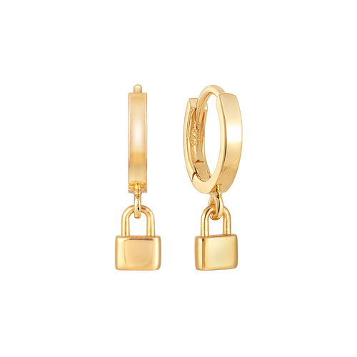 J&CO Jewellery Love Lock Charm Necklace Gold