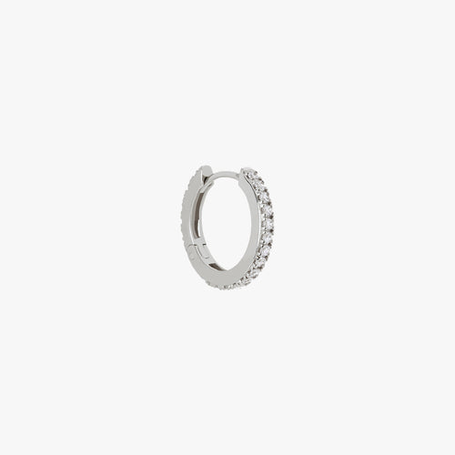 (Single) Pave Hug Clicker Hoop