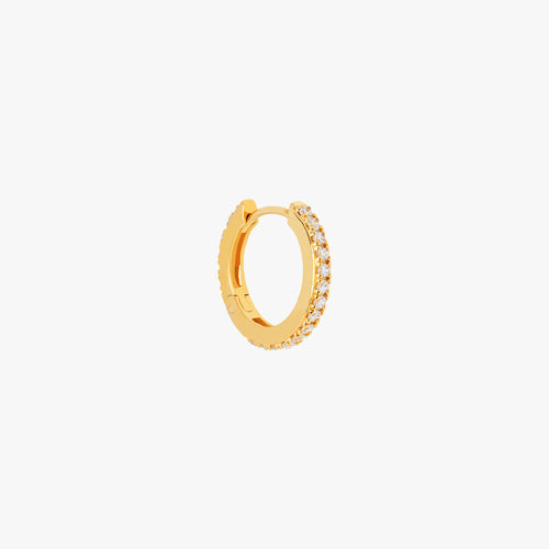 (Single) Pave Hug Clicker Hoop