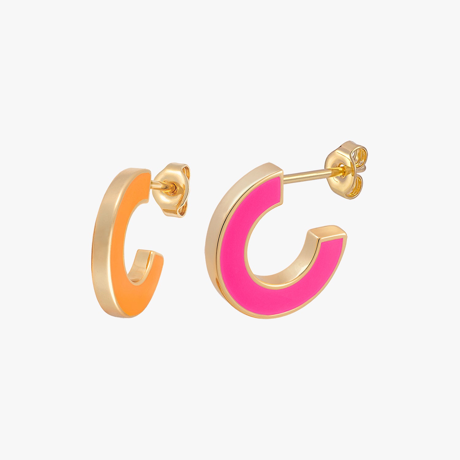 Pink Bright Future Reversible Enamel Earrings