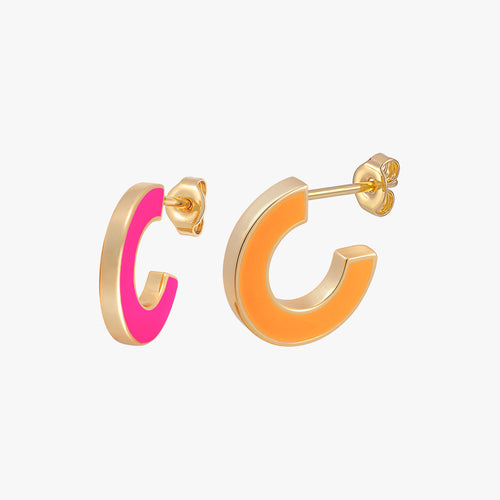 Pink Bright Future Reversible Enamel Earrings