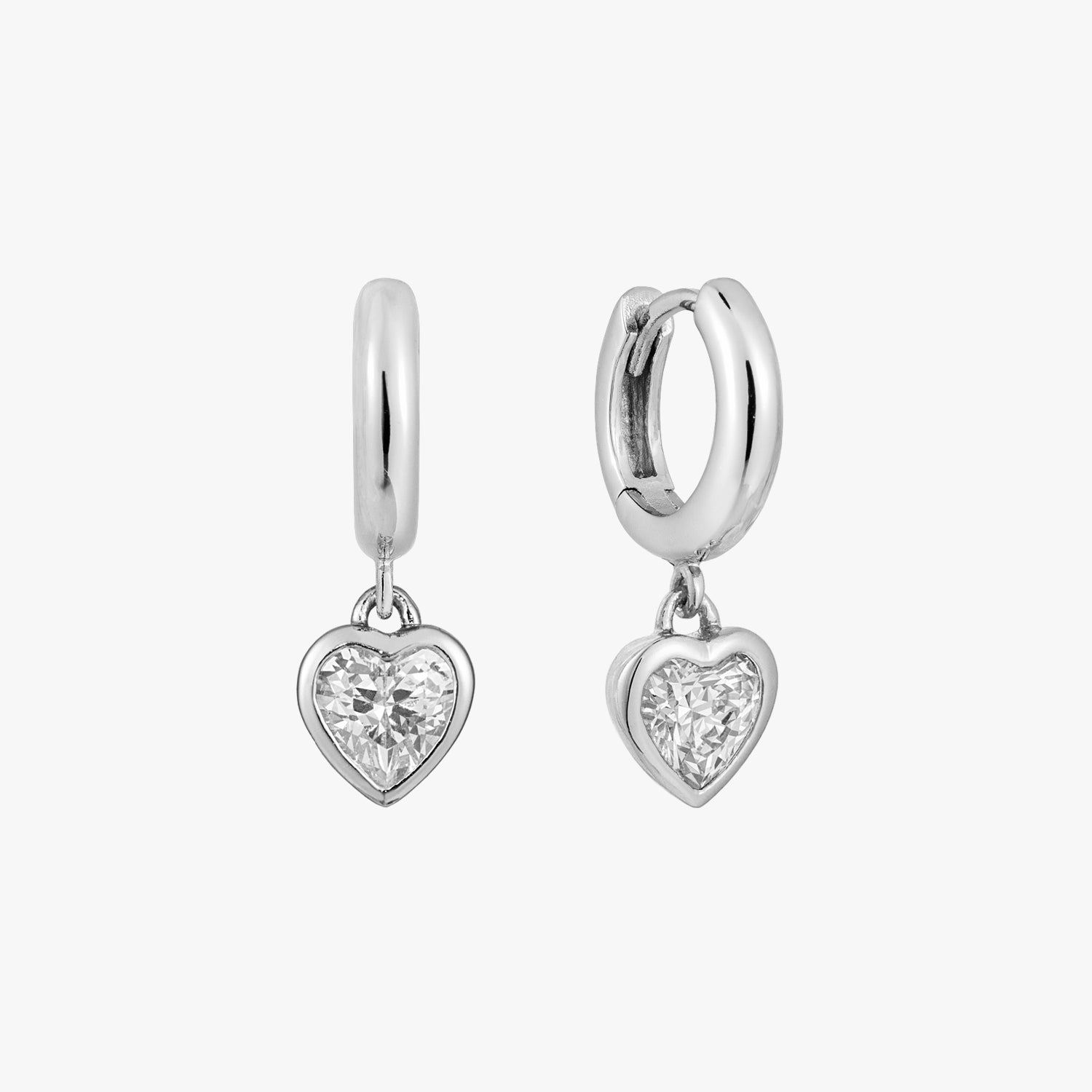 Sparkle Heart Hoop Earrings – J&CO Jewellery
