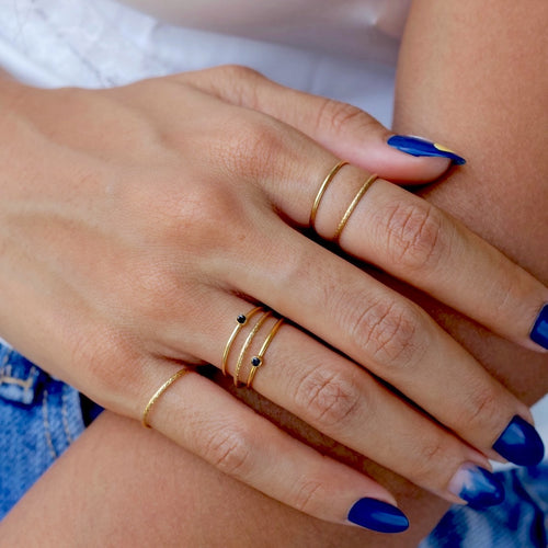 Mini Black Bezel Ring