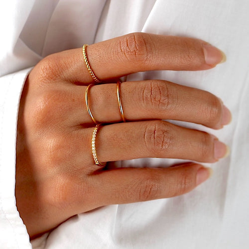 Skinny Stacking Ring Gold