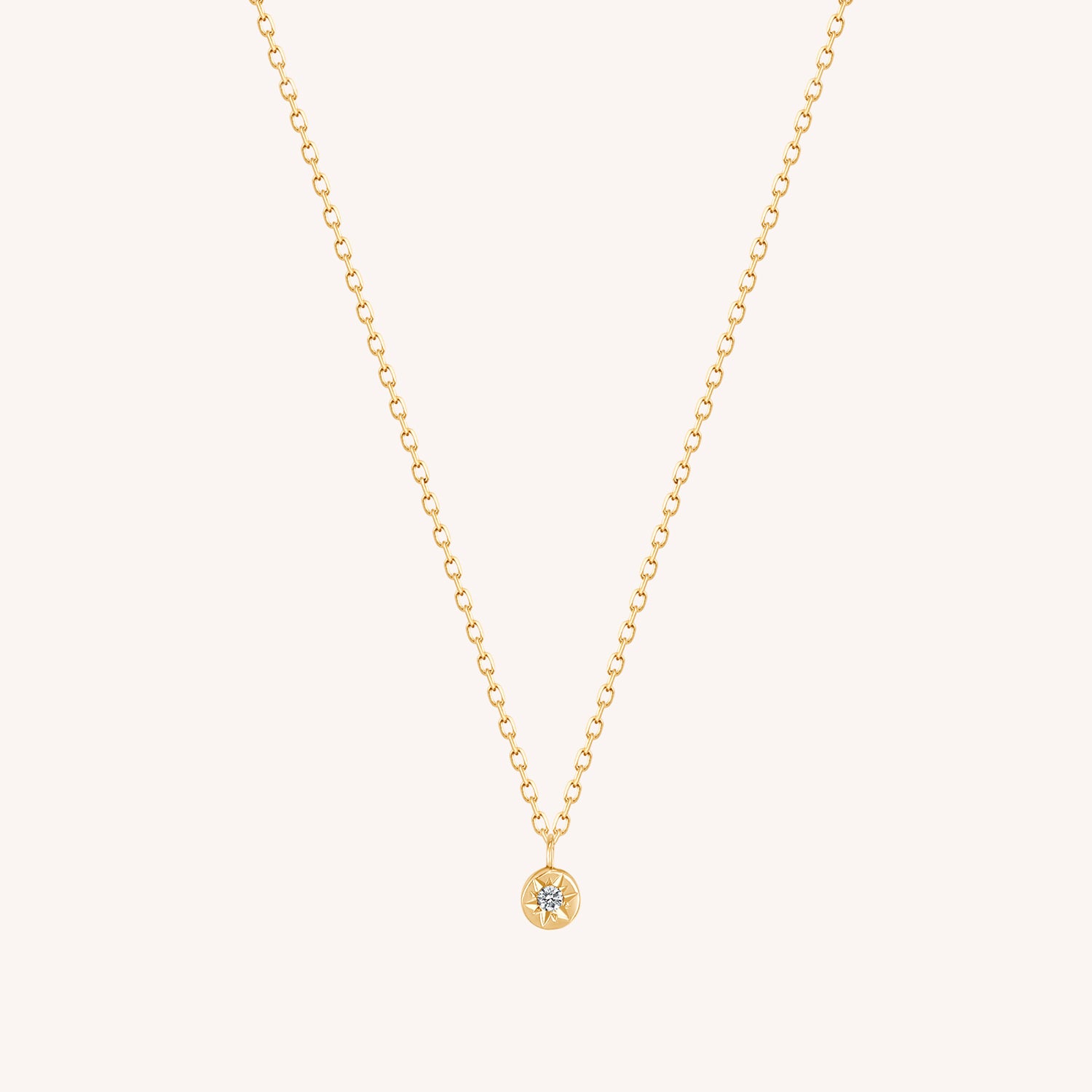 Diamond Pendant deals Necklace in 14K Real Gold