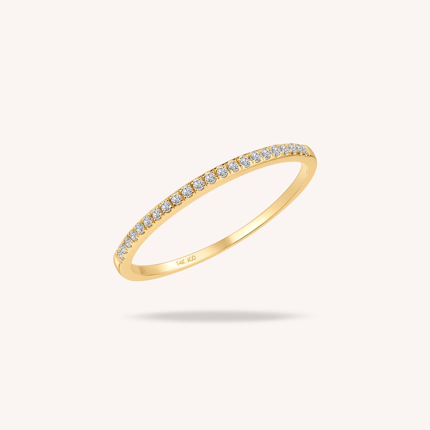 14k Solid Yellow Gold Ring top