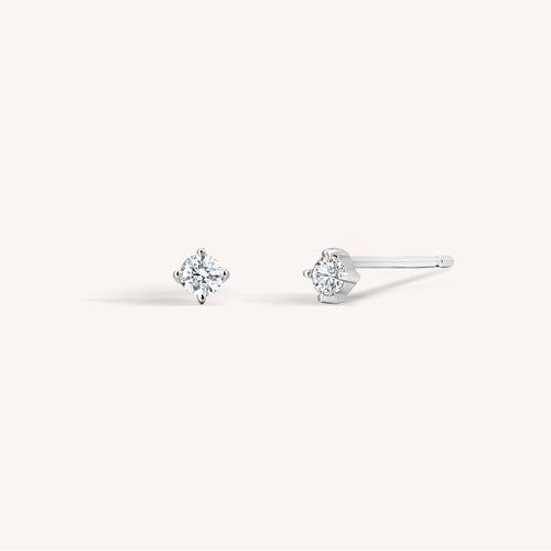 Halo Round Diamond Stud Earrings