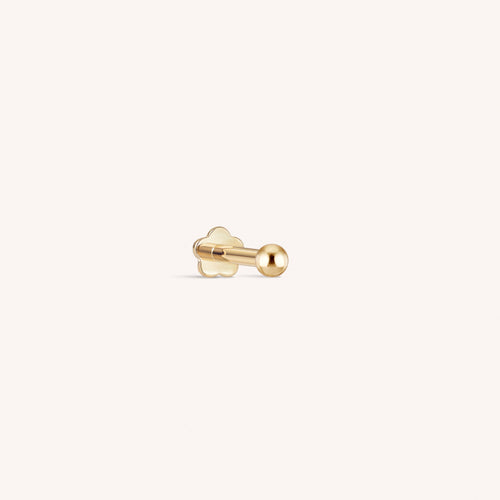 14K Solid Gold Baby Ball Labret Earring 2mm