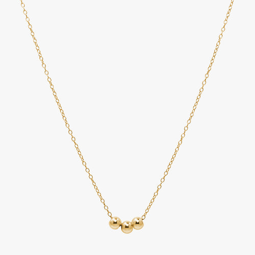 Personalised Bead Chain Necklace Gold