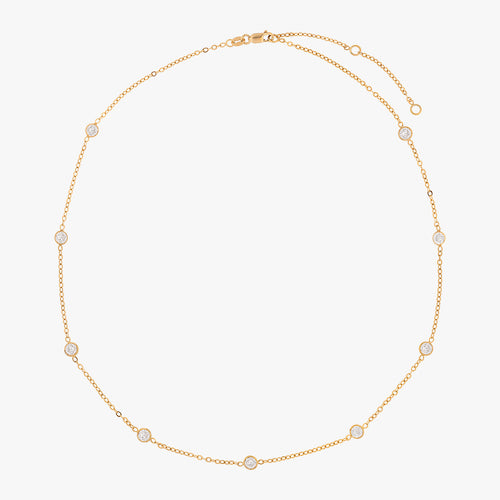 Sparkly Orbit Bezel Necklace