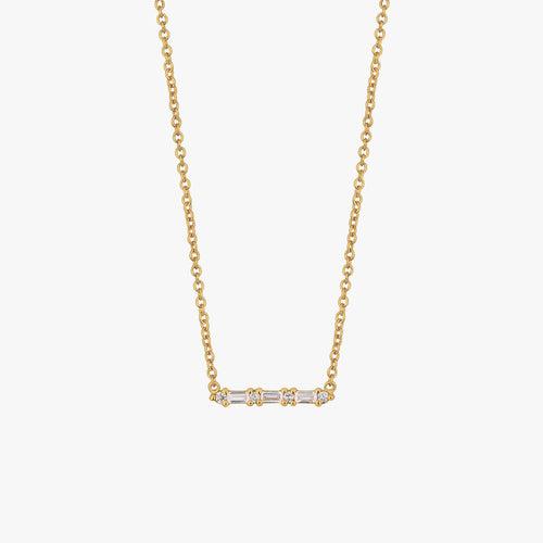 Cluster Baguette Necklace