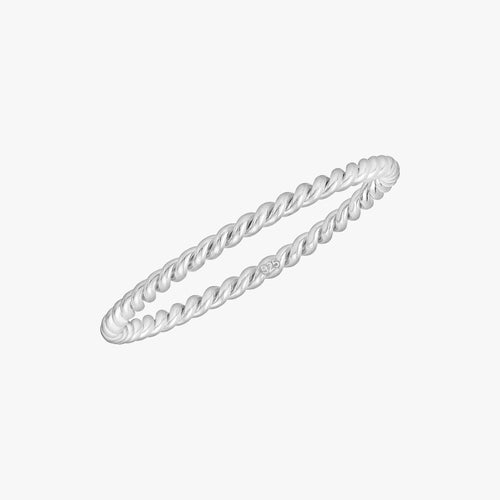 Skinny Twist Ring Silver